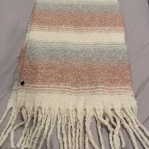 Extra large soft blanket scarf pink gray and beige